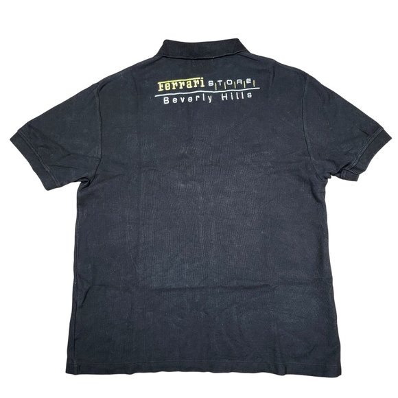 Ferrari Store Beverly Hills Employee Black Polo Shirt XL Scuderia RARE - Picture 1 of 9